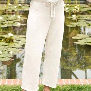 Frank & Eileen Catherine Triple Fleece Pants in Heather White, Sz M